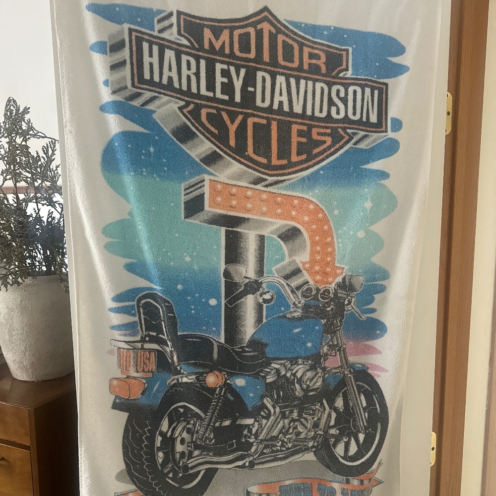 Vintage Harley-Davidson towel